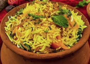 Saffron Vegetable Rice Recipe - TheRecipe.Website